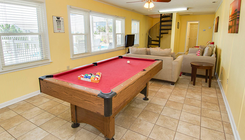 Wine Down game room