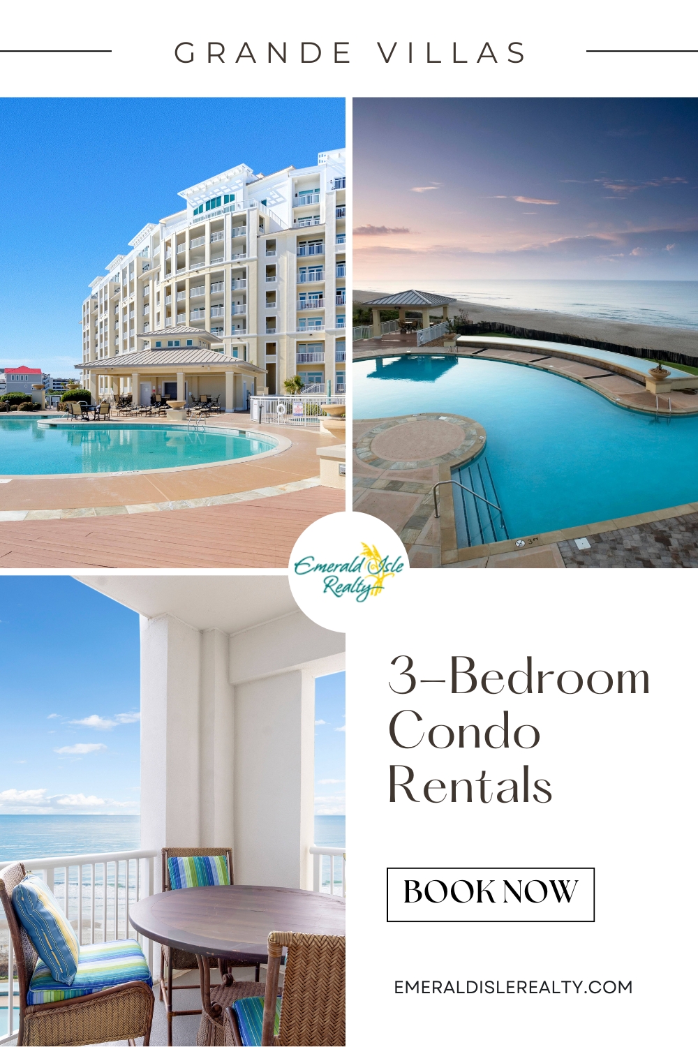 3 BR Condo Rentals at Grande Villas Indian Beach, NC