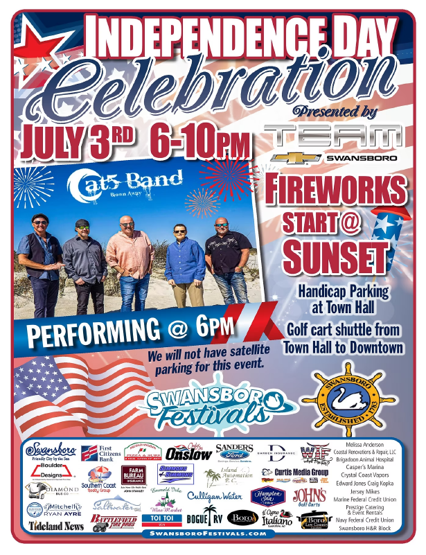 image of Swansboro Independence Day Celebration graphic