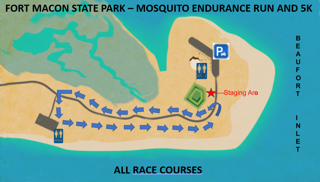 Mosquito Run 5k or Endurance Course Map